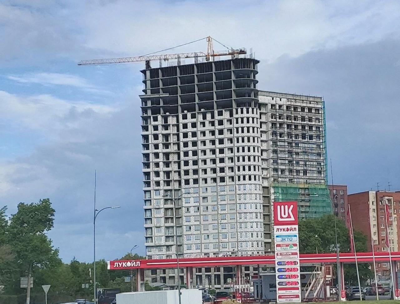 Ход строительства ЖК "Дом на Набережной" - июнь 2022