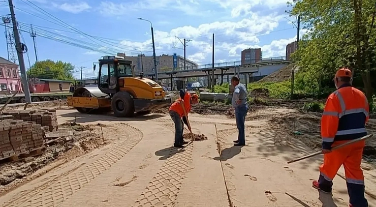 Благоустройство сквера на улице Культуры в Сормово завершено на 60%