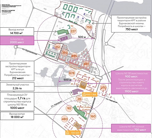 В Бурнаковском микрорайоне построят новые школьные корпуса